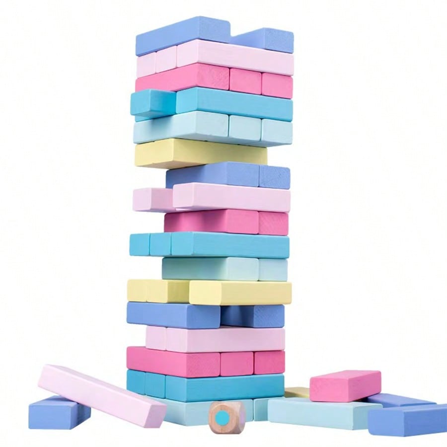 Kids Education Number - Houten stapel- en balansspel, 51 stuks,