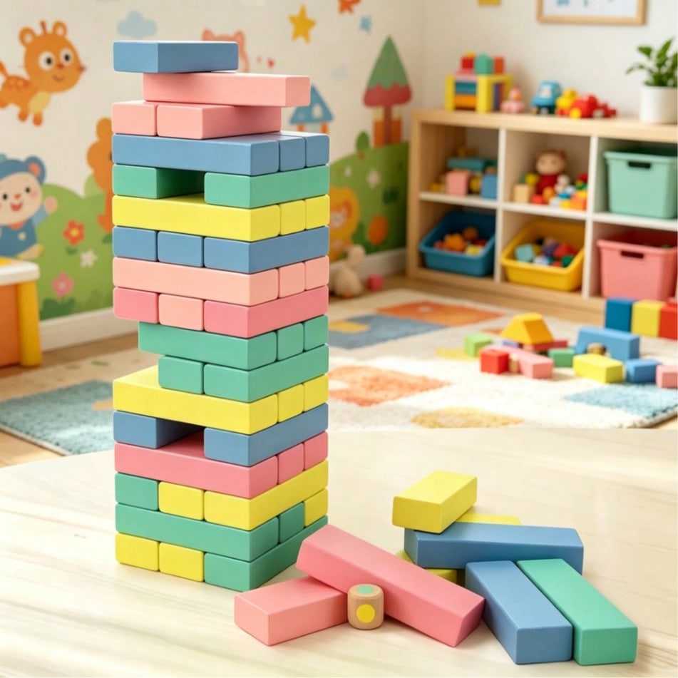 Houten stapel- en balansspel,  - Kids Education Number recensie en prijs