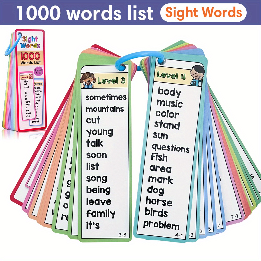 1000 zichtwoorden Flash-kaarte - Kids Education Activities recensie en prijs